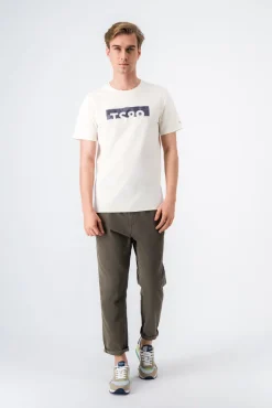 Teddy Smith T-shirt col rond T-EZIO 2 CREAM Online