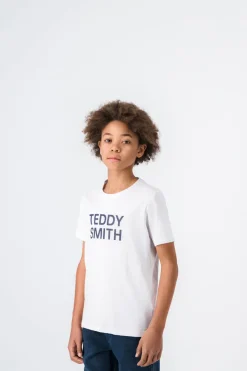 Teddy Smith T-shirt col rond TICLASS 3 MC JR BLANC Cheap