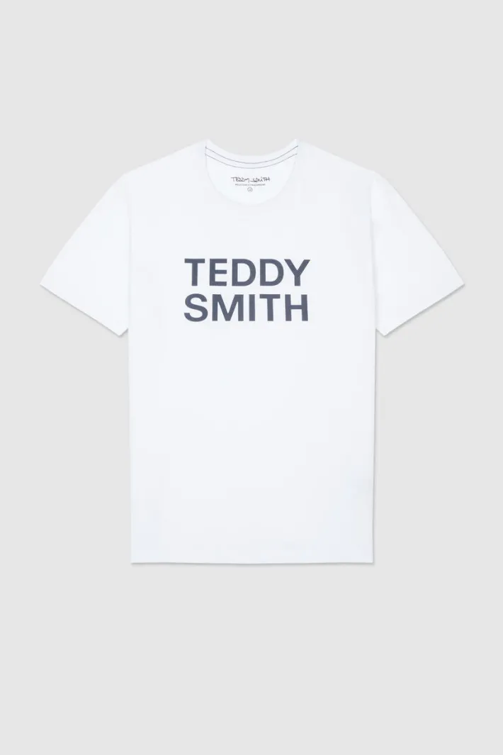 Teddy Smith T-shirt col rond TICLASS 3 MC JR BLANC Cheap