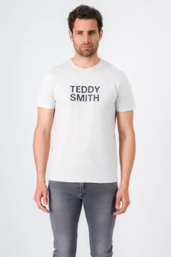 Teddy Smith T-shirt col rond TICLASS BASIC MC WHITE MELANGE/NAVY WHITEMELANGE/NAVY Online