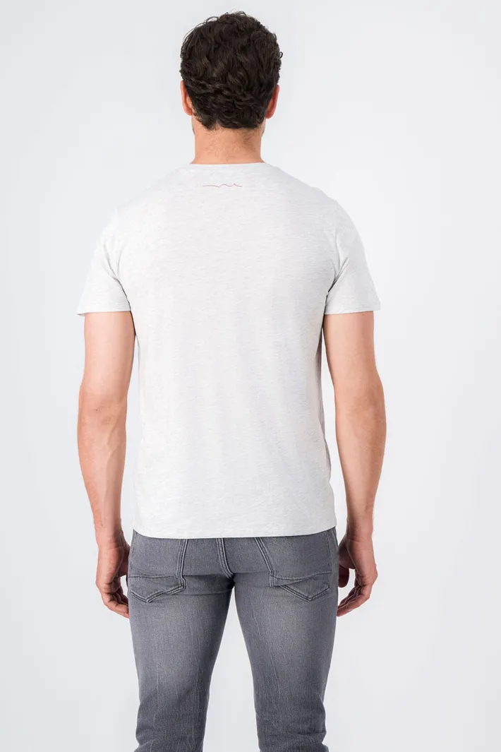 Teddy Smith T-shirt col rond TICLASS BASIC MC WHITE MELANGE/NAVY WHITEMELANGE/NAVY Online