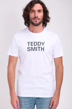 Teddy Smith T-shirt col rond TICLASS BASIC MC BLANC New