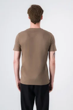 Teddy Smith T-shirt col rond TICLASS BASIC MC CHATAIN Best Sale