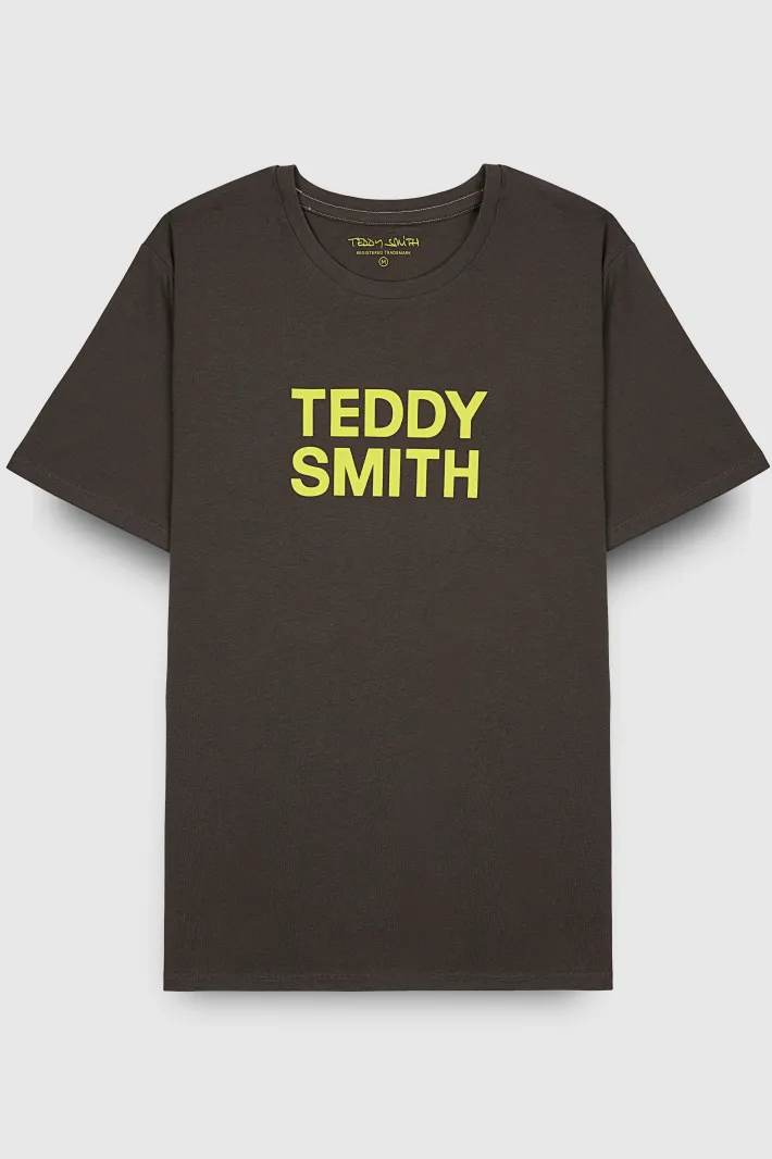 Teddy Smith T-shirt col rond TICLASS BASIC MC MINERAL KAKI MINERALKAKI Outlet