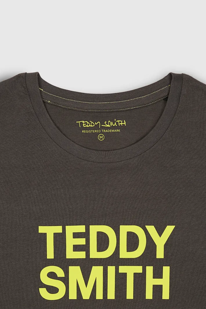 Teddy Smith T-shirt col rond TICLASS BASIC MC MINERAL KAKI MINERALKAKI Outlet