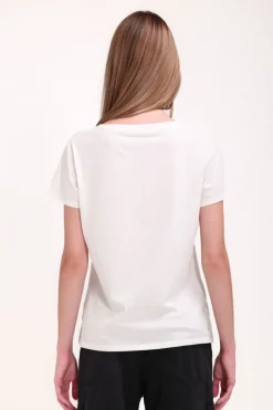 Teddy Smith T-shirt col rond T-LILY MC MIDDLE WHITE Clearance