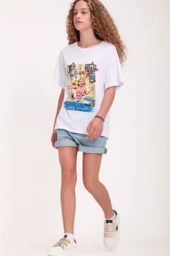 Teddy Smith T-shirt col rond T-MEL MC JR BLANC Sale