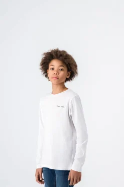 Teddy Smith T-shirt col rond T-NARK ML JR BLANC Cheap