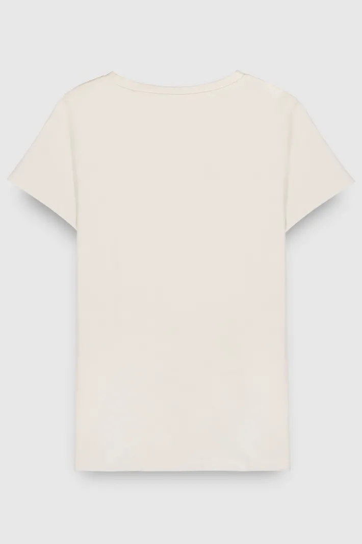 Teddy Smith T-shirt col rond T-RIBELLE MC JR MIDDLE WHITE MIDDLEWHITE Discount