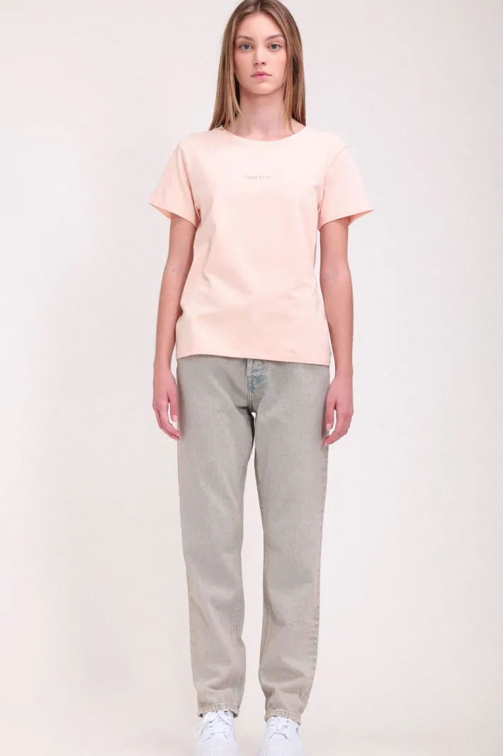 Teddy Smith T-shirt col rond T-RIBELLE MC SWEET PEACH SWEETPEACH New