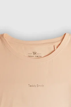 Teddy Smith T-shirt col rond T-RIBELLE MC SWEET PEACH SWEETPEACH New