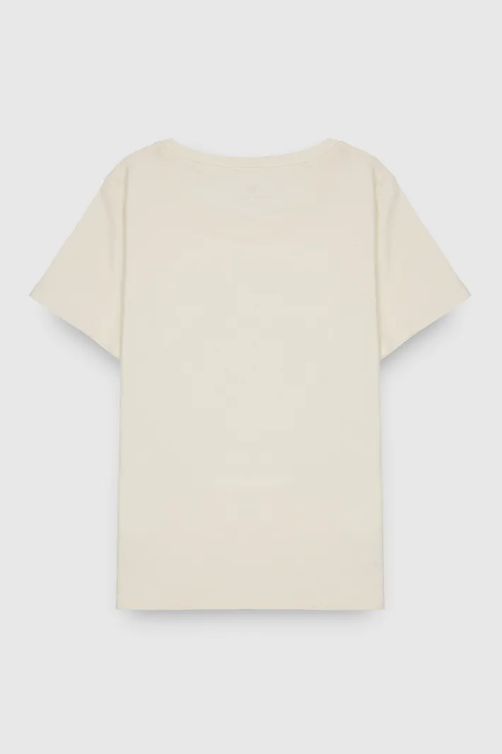 Teddy Smith T-shirt col rond T-SHANIA MC MIDDLE WHITE MIDDLEWHITE Flash Sale