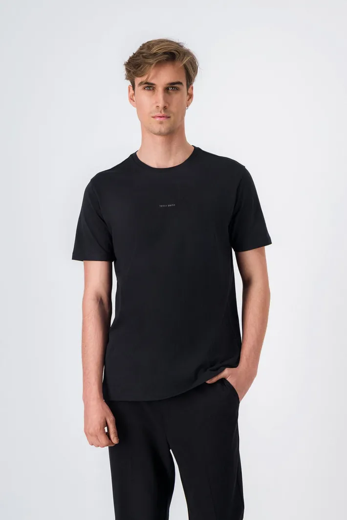 Teddy Smith T-shirt col rond T-SOY MC CHARBON Discount