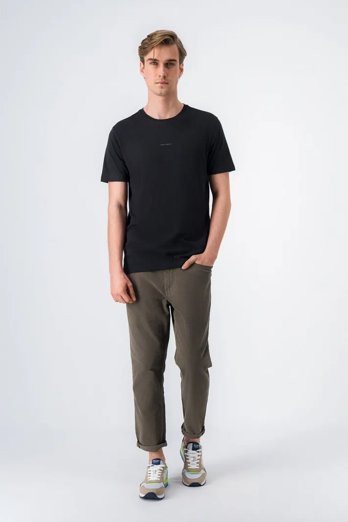 Teddy Smith T-shirt col rond T-SOY MC CHARBON Discount