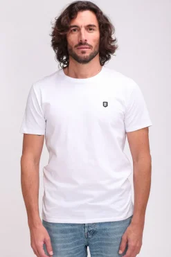 Teddy Smith T-shirt col rond T-TAHO BLANC Outlet