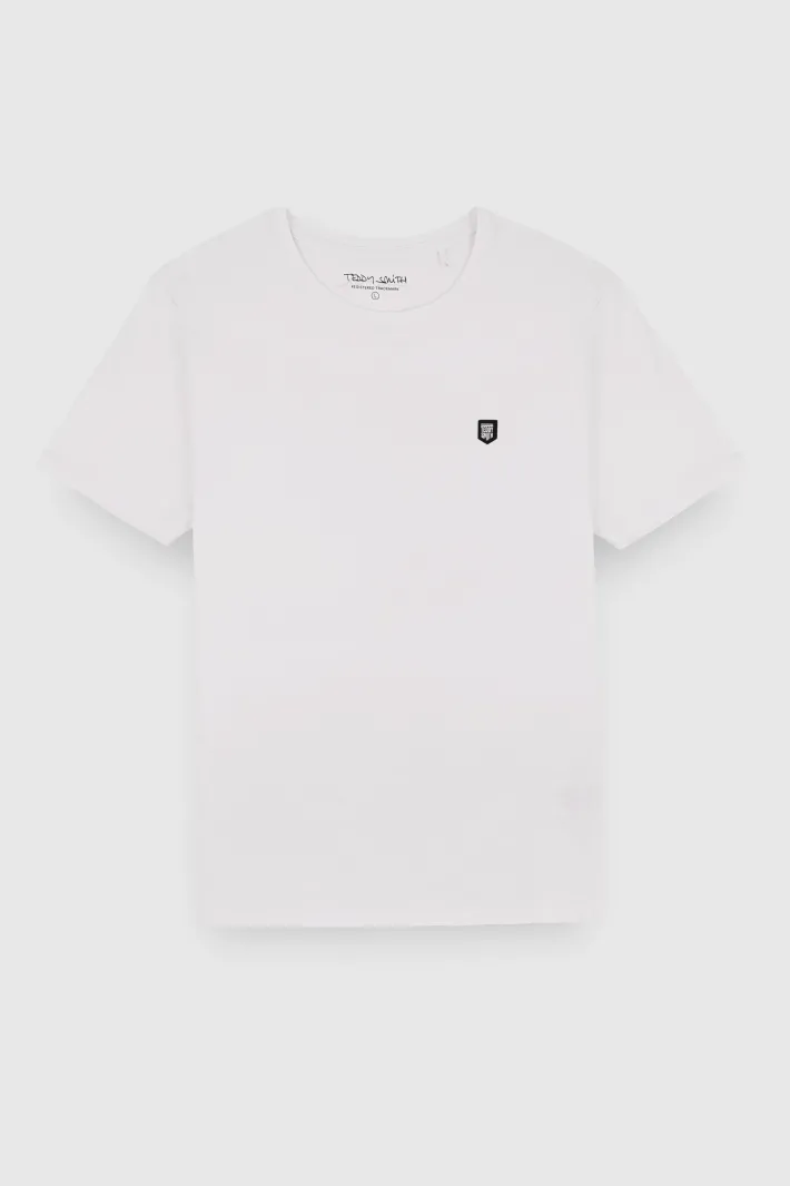 Teddy Smith T-shirt col rond T-TAHO BLANC Outlet