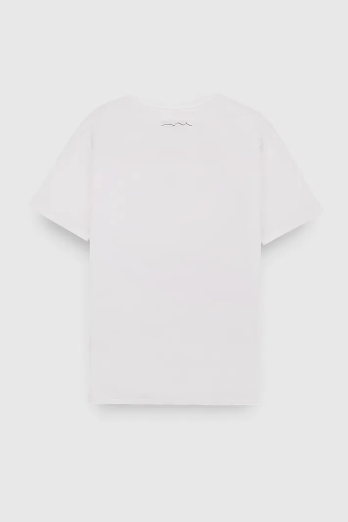 Teddy Smith T-shirt col rond T-TAHO BLANC Outlet
