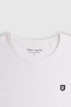 Teddy Smith T-shirt col rond T-TAHO BLANC Outlet