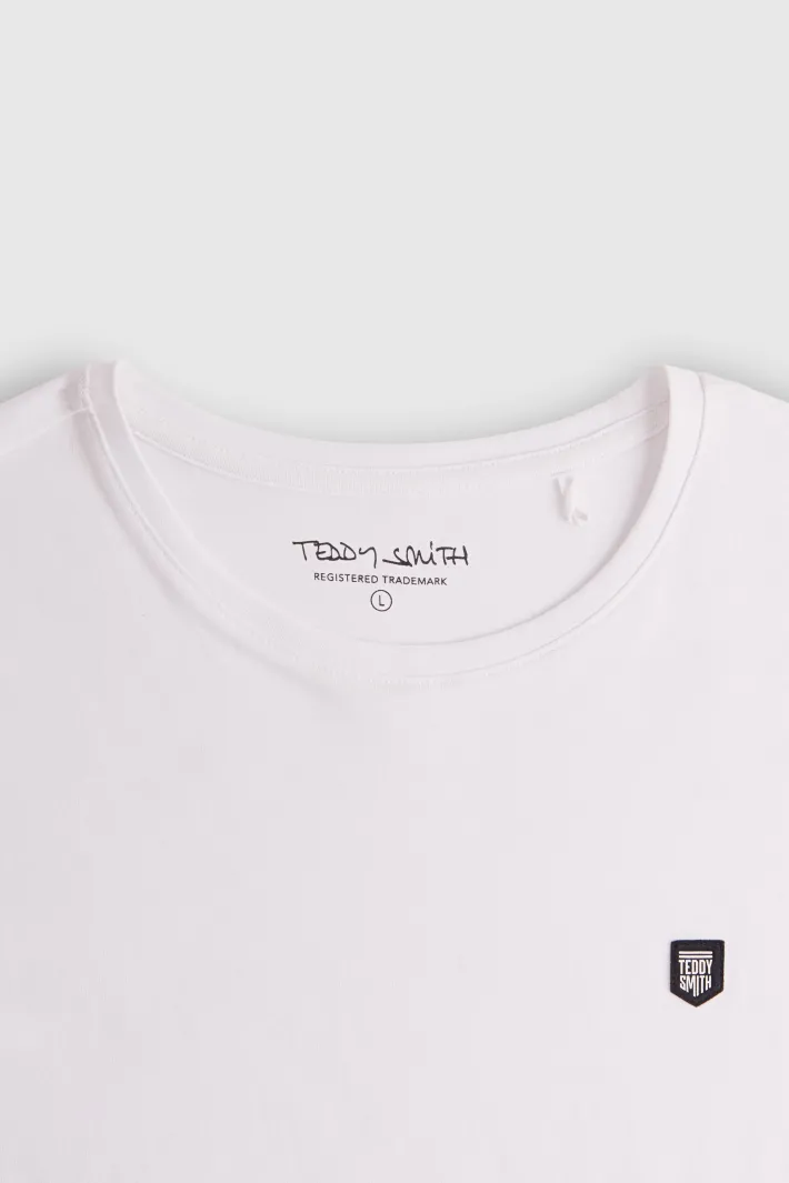 Teddy Smith T-shirt col rond T-TAHO BLANC Outlet
