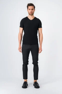Teddy Smith T-shirt col V EDGE MC NOIR Clearance