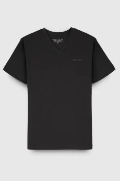 Teddy Smith T-shirt col V manches courtes TAWAX 2 NOIR Online