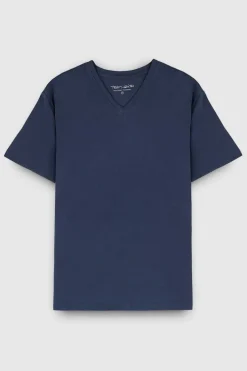 Teddy Smith T-shirt col V manches courtes TAWAX 2 US NAVY USNAVY Cheap