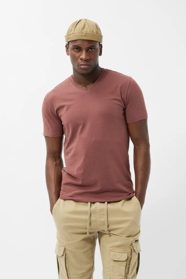 Teddy Smith T-shirt col V manches courtes TAWAX 2 MC DUSTY CANYON DUSTYCANYON Online