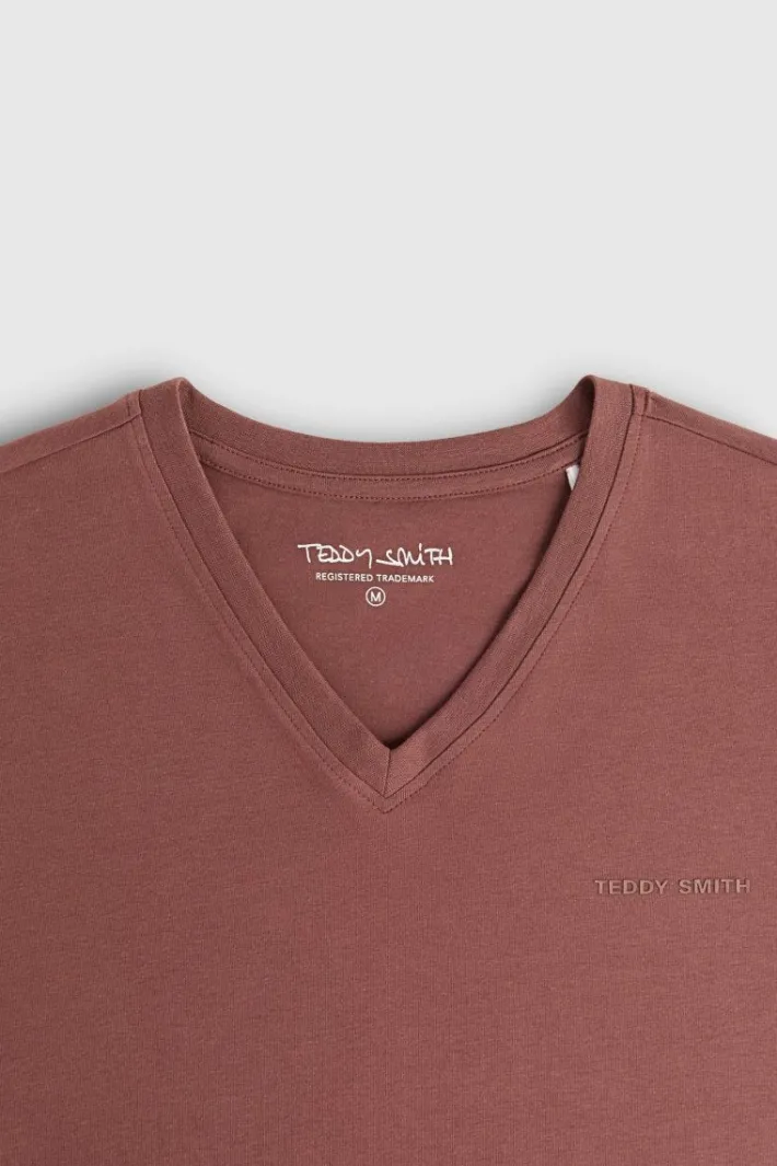 Teddy Smith T-shirt col V manches courtes TAWAX 2 MC DUSTY CANYON DUSTYCANYON Online