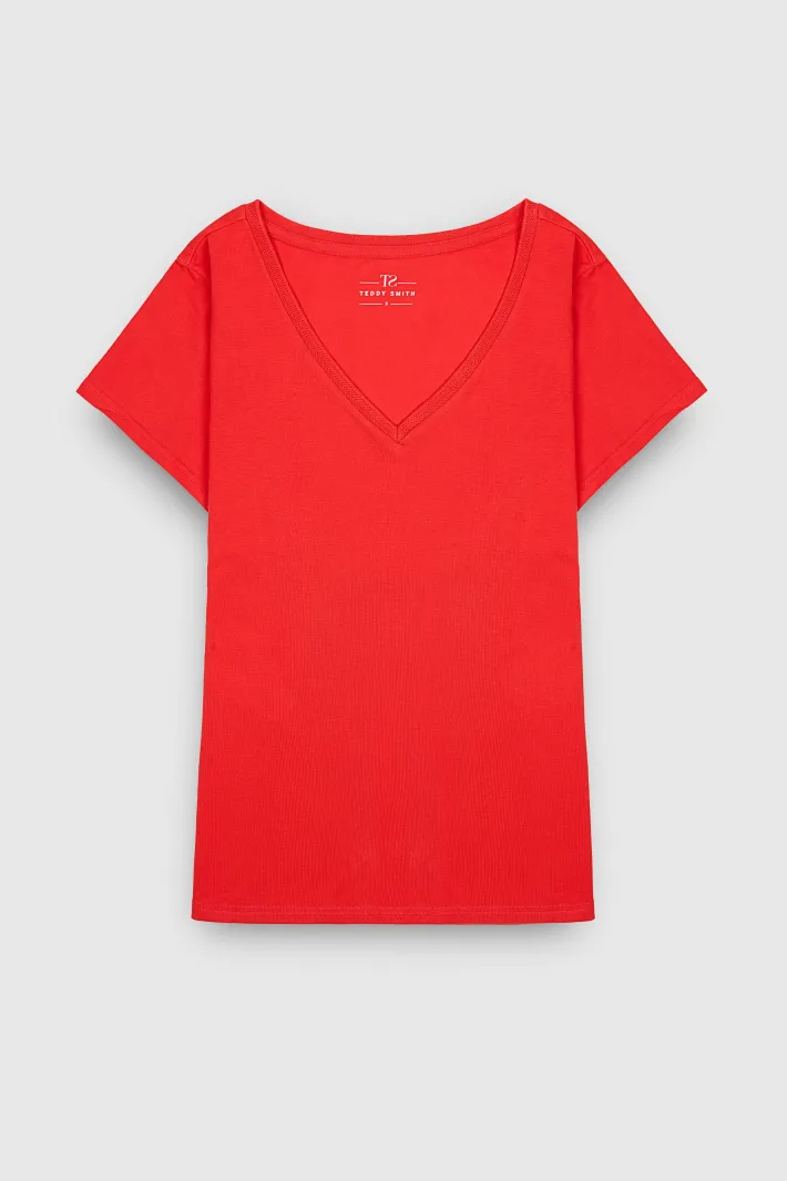 Teddy Smith T-shirt manches courtes T-MIA MC PUR RED PURRED Fashion