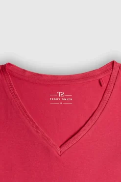 Teddy Smith T-shirt manches courtes T-MIA MC JAFFY PINK JAFFYPINK Best Sale