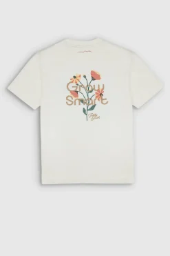 Teddy Smith T-shirt oversize col rond manches courtes T-EDIS MC MIDDLE WHITE MIDDLEWHITE Store