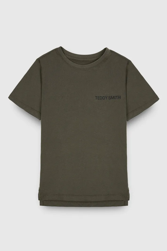 Teddy Smith T-shirt ras-du-cou REQUIRED MC JR KAKI BELUGA KAKIBELUGA New
