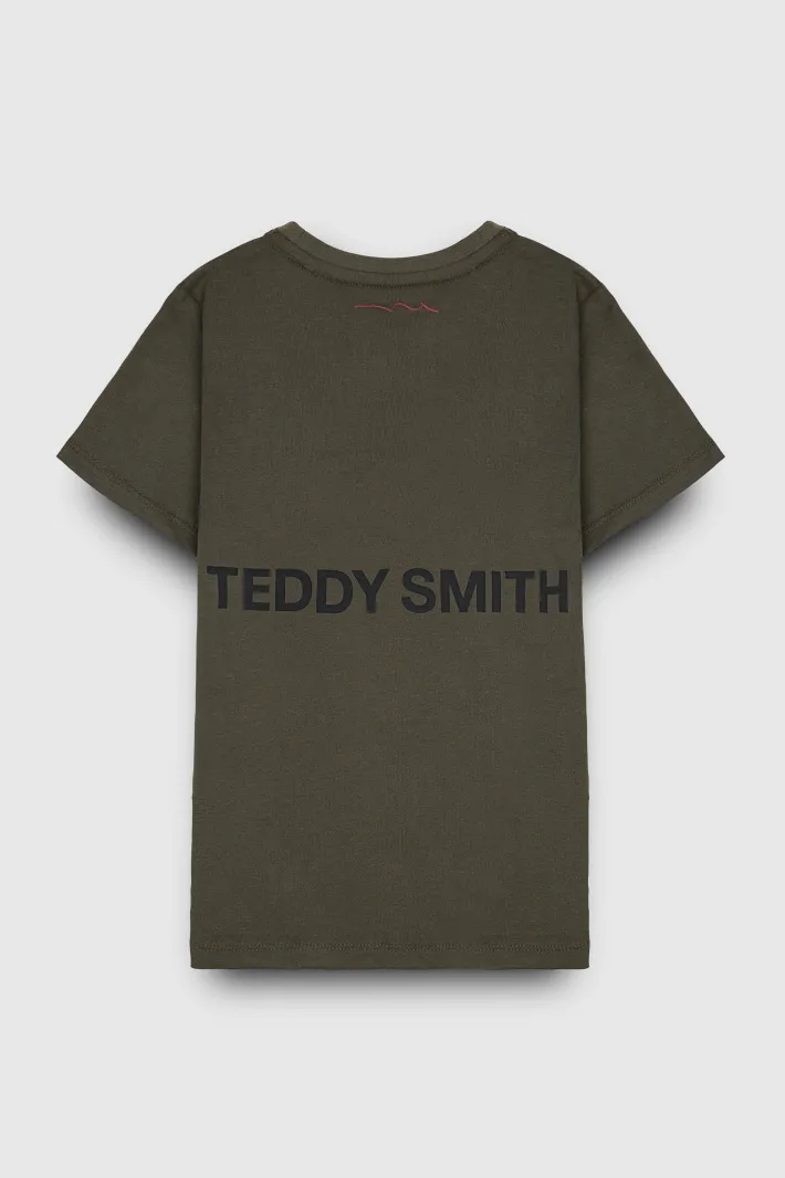 Teddy Smith T-shirt ras-du-cou REQUIRED MC JR KAKI BELUGA KAKIBELUGA New