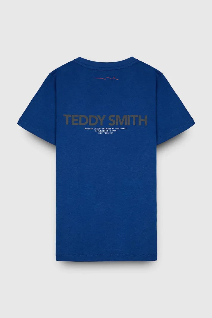 Teddy Smith T-shirt T-CALL MC JR BLEU GALAXIE BLEUGALAXIE Flash Sale