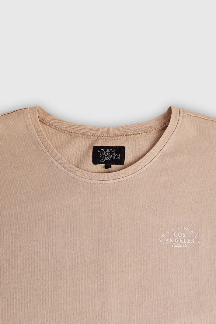 Teddy Smith T-shirt TEE OVER BEIGE Best