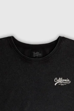 Teddy Smith T-shirt TEE OVER NOIR Cheap