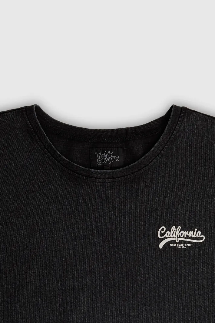 Teddy Smith T-shirt TEE OVER NOIR Cheap