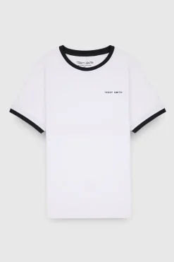 Teddy Smith T-shirt THE-TEE 2 R MC JR BLANC Outlet