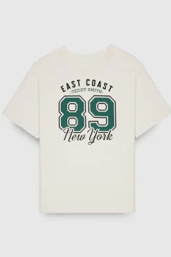 Teddy Smith T-shirt T-LOU MC JR MIDDLE WHITE MIDDLEWHITE Best Sale