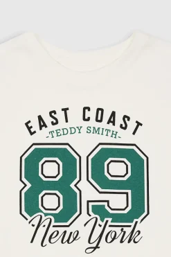 Teddy Smith T-shirt T-LOU MC JR MIDDLE WHITE MIDDLEWHITE Best Sale