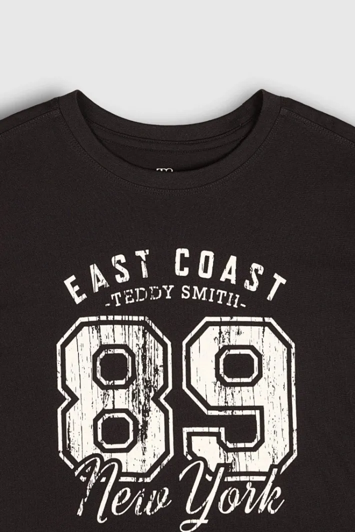 Teddy Smith T-shirt T-LOU MC JR NOIR Cheap