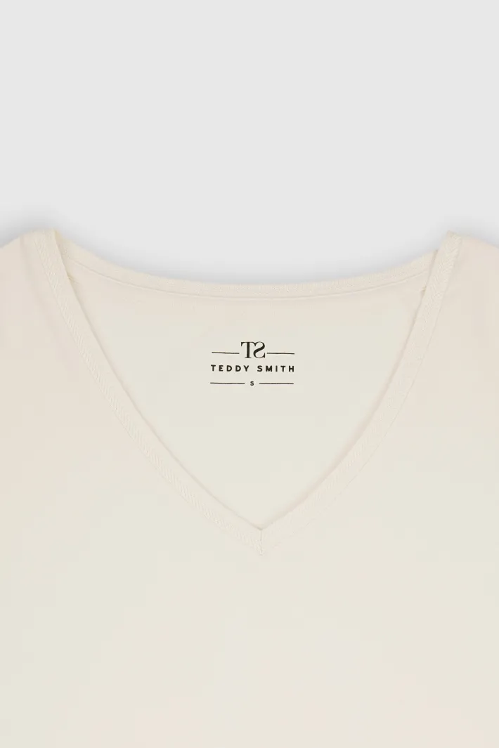 Teddy Smith T-shirt T-MIANA ML MIDDLE WHITE MIDDLEWHITE Discount