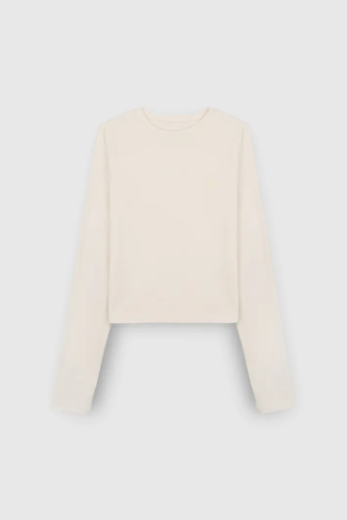 Teddy Smith T-shirt T-RIBOU ML JR MIDDLE WHITE MIDDLEWHITE Shop