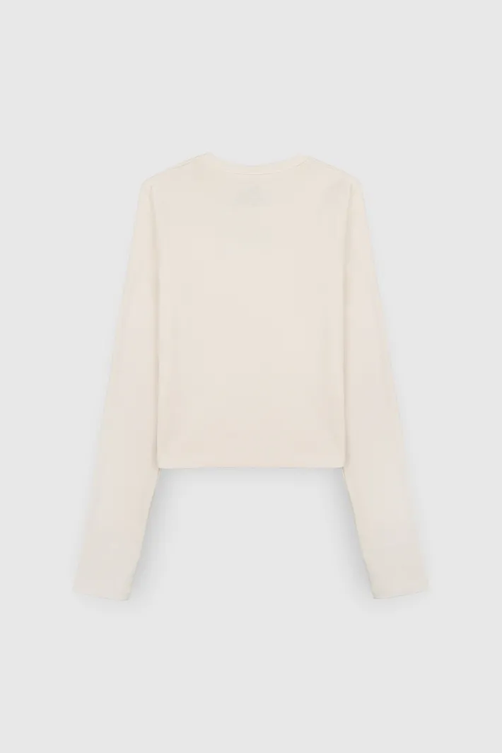 Teddy Smith T-shirt T-RIBOU ML JR MIDDLE WHITE MIDDLEWHITE Shop