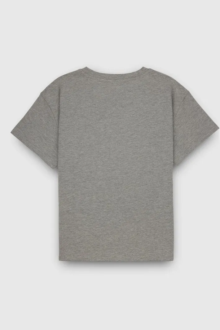 Teddy Smith T-shirt T-SOSO MC GRIS CHINE GRISCHINE Cheap