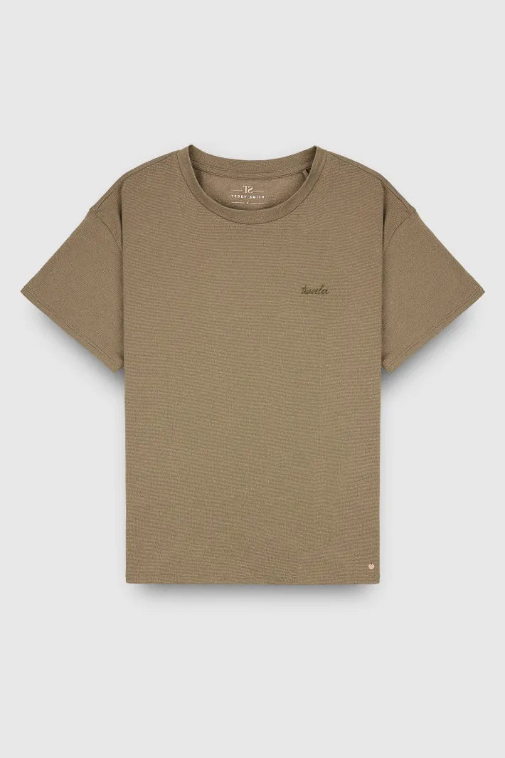 Teddy Smith T-shirt T-SOSO MC TURBULENCE KAKI TURBULENCEKAKI Clearance