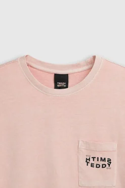 Teddy Smith T-shirt T-SQUAD MC ROSE PALE ROSEPALE Cheap