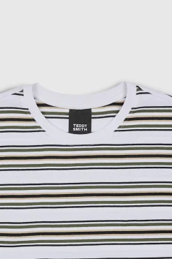 Teddy Smith T-shirt T-STRIP MC BLANC Fashion