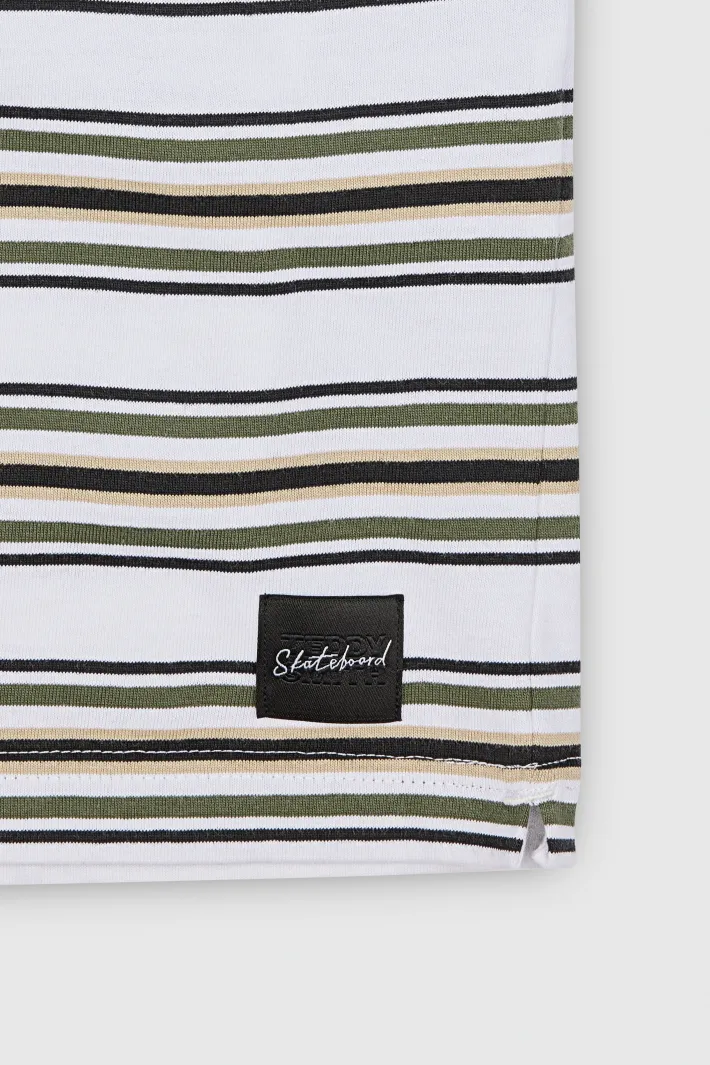 Teddy Smith T-shirt T-STRIP MC BLANC Fashion