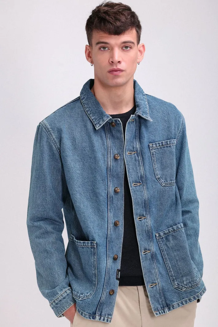 Teddy Smith Veste denim V-MAX VINTAGE/INDIGO Flash Sale